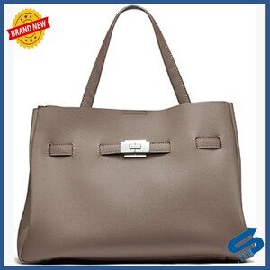 Large Slouchy Tote Bag, Faux Leather Satchel, Shoulder Strap, Spacious